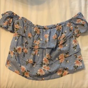 New American Eagle flower blouse